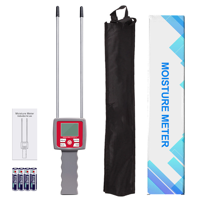 Hordozható nedvességmérő MT-300Pro kávébabokhoz, kakaóbabhoz, rizshez, szójababhoz és lenmaghoz – nedvesség-tartomány 2–30%, pontosság 0,3%, 5V tápegység