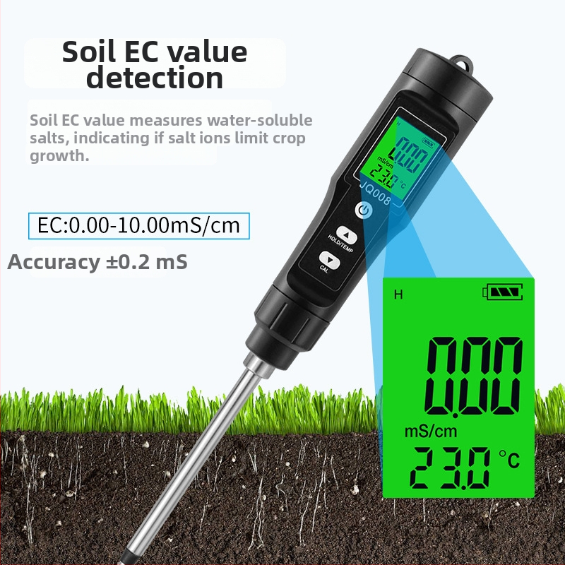 Record Work pero-štýlový tester pôdy s EC hodnotou a teplotou pre záhrady a sady