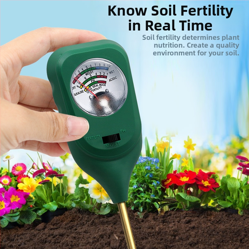 Pôdný detektor - tri v jednom, kovová sonda, Plug-and-Play, bez batérie; Značka: Record Work; Pôvod: Pevninská Čína