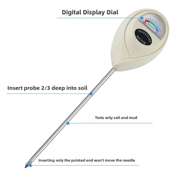Merač vlhkosti pôdy – 1 na 1 detektor pôdy, s guľatou hlavou, záhradný detektor pôdy, značka Record Work