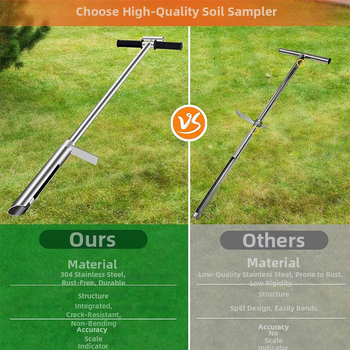 Yuanyi nehrđajući čelik uzorak tla s T-ručkom – set za ispitivanje tla u vrtu