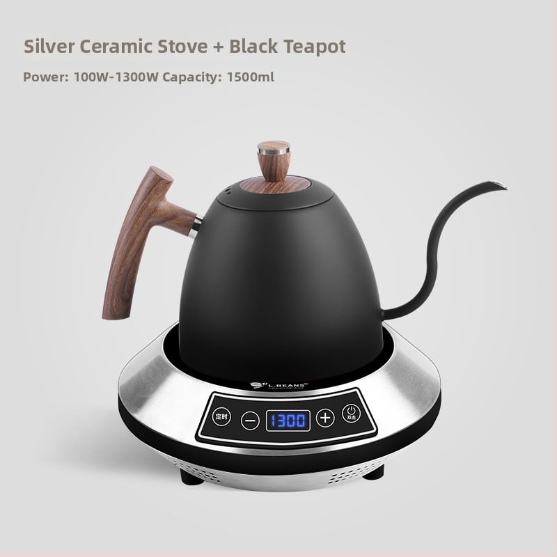 Κανάκι καφέ με μακρύ στόμιο για χειροκίνητο παρασκευή καφέ, από ανοξείδωτο ατσάλι, ηλεκτρική θέρμανση, μάρκα l-ebans, δυνατότητα εκτύπωσης λογότυπου, λανσαρίστηκε το 2024