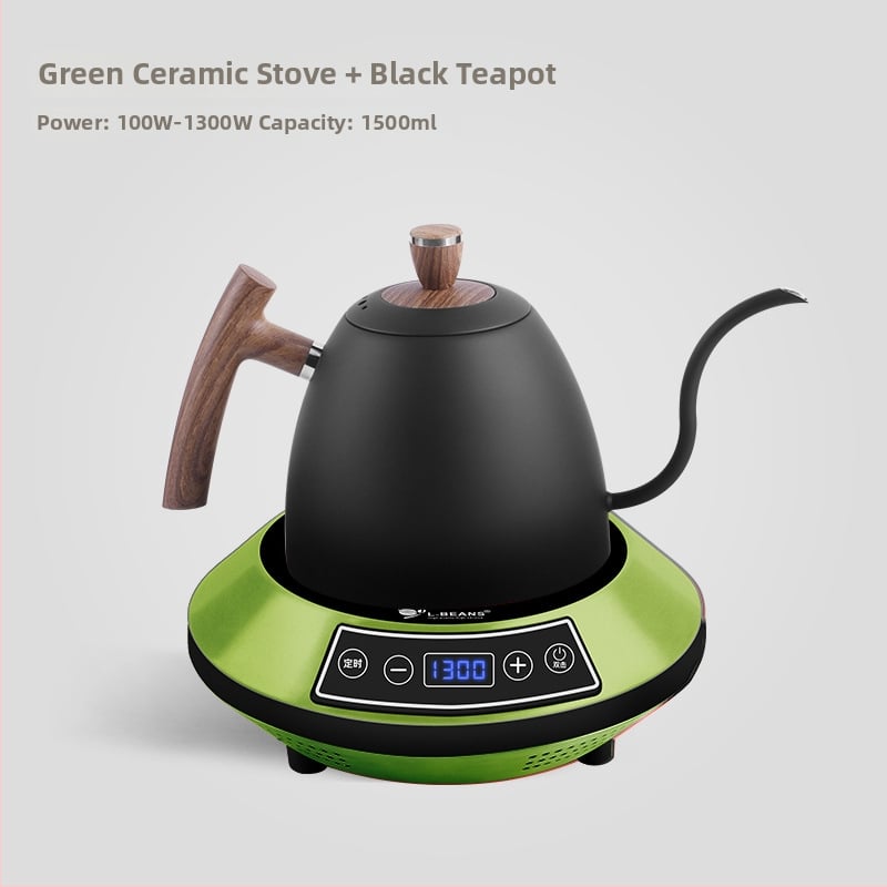 Κανάκι καφέ με μακρύ στόμιο για χειροκίνητο παρασκευή καφέ, από ανοξείδωτο ατσάλι, ηλεκτρική θέρμανση, μάρκα l-ebans, δυνατότητα εκτύπωσης λογότυπου, λανσαρίστηκε το 2024