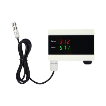 Έξυπνος ανιχνευτής θερμοκρασίας και υγρασίας με WiFi, καταγραφέας και ελεγκτής, επιτοίχια τοποθέτηση