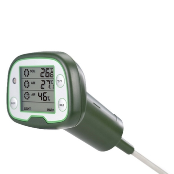 Zemni tester za vlagu, temperaturu i svjetlo – Model D100, digitalni pokazivač s iglom, 380 g