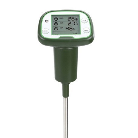 Zemni tester za vlagu, temperaturu i svjetlo – Model D100, digitalni pokazivač s iglom, 380 g