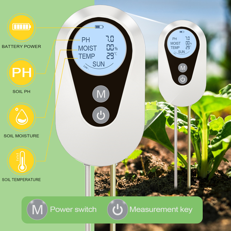 BSV-ST001 Detektor tla za vrtlarstvo – mjerenje pH, vlažnosti, temperature i jačine sunčeve svjetlosti