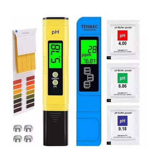PH mjerač za tlo TDSPPM, digitalni PH/EC komplet s termometrom, 3-dijelni set