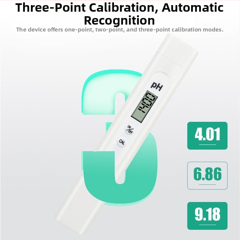 Prenosný pH meter s sklenenou sondou, rozsah 0–14 pH, presnosť 0,01, teplotná kompenzácia 0–60 °C
