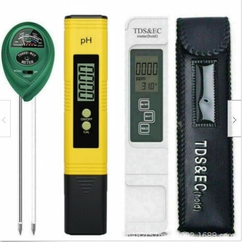 Hordozható pH-mérő titániumötvözet szenzorral, 0–14 pH tartomány, 1 pH pontosság, digitális kijelző, 0–60 °C működési hőmérséklet, 3 V tápegység