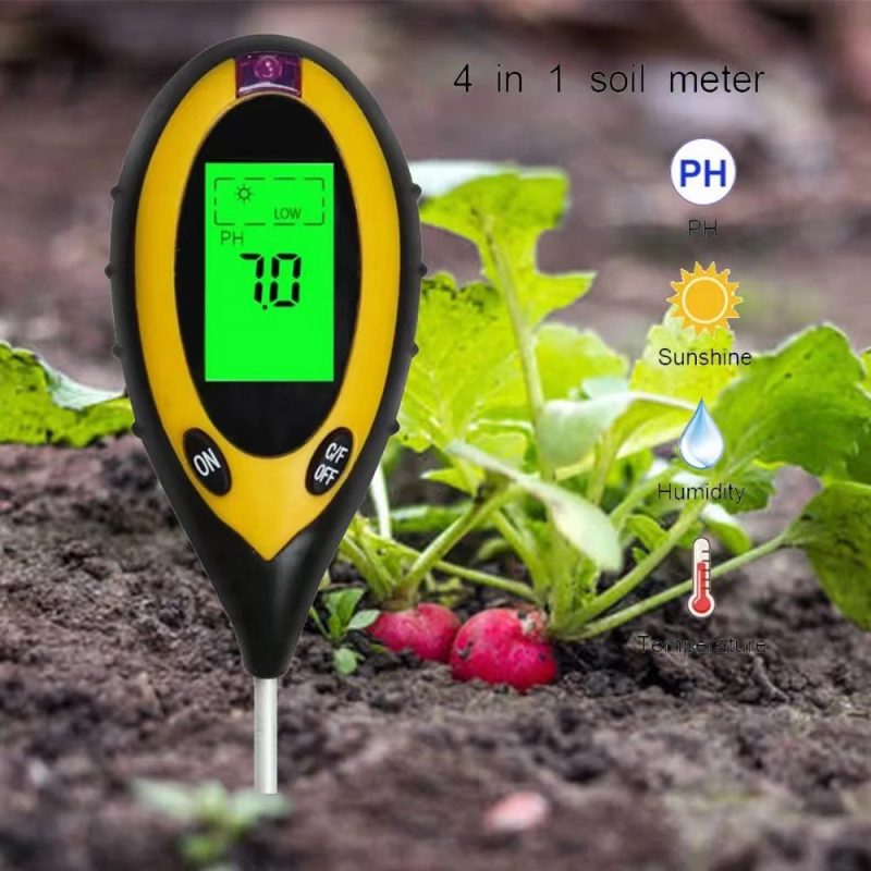 4-u-1 tester tla – pH tester tla, fotometar i termometar za hortikulturu