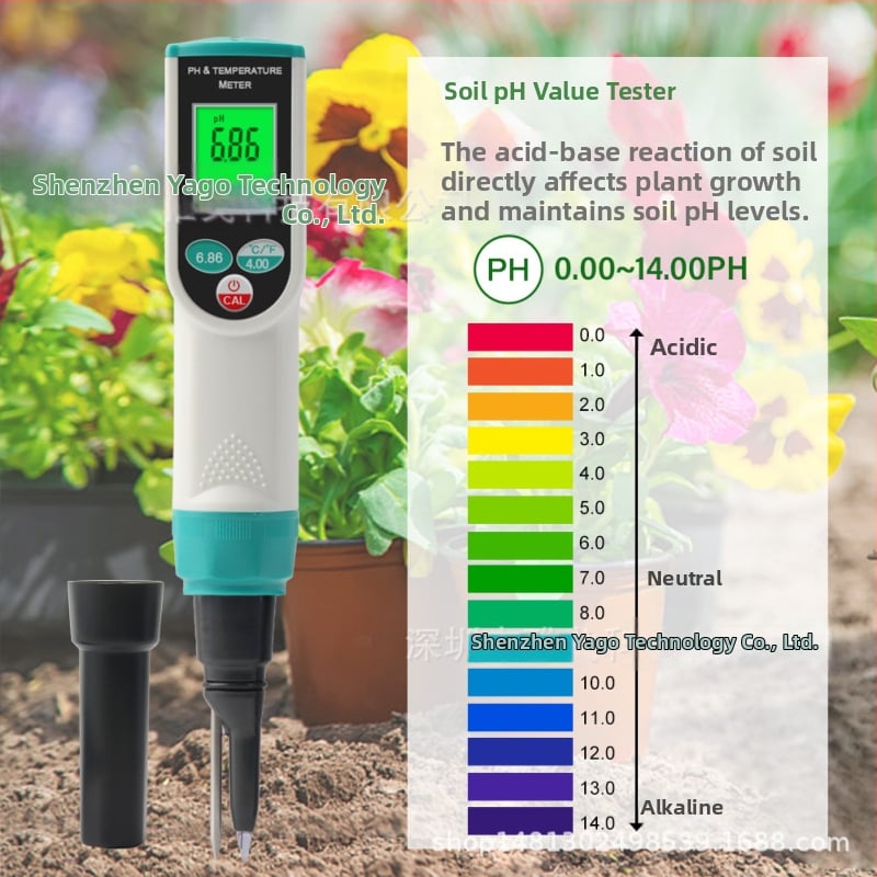 Yago PH-2023-D 2-u-1 tester tla za pH i temperaturu tla za poljoprivredu i hortikulturu