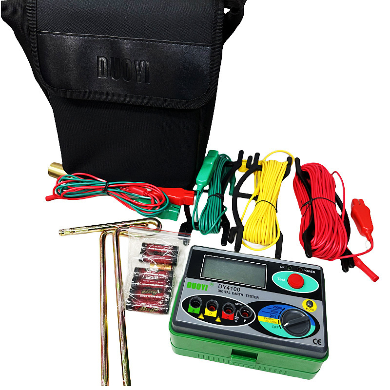 Tester de rezistență la împământare, digital, protecție la trăsnet, măsurarea rezistenței solului