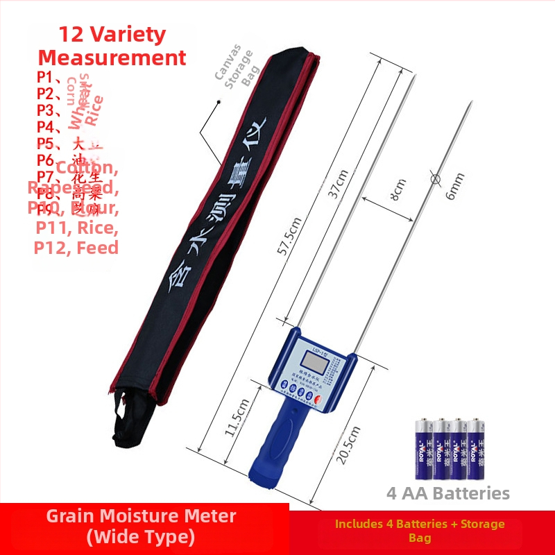 LSP-1 gabonamérő nedvességmérő, tartomány 7–40%, magvak és gabonák számára, ismételhetőség 0,5%
