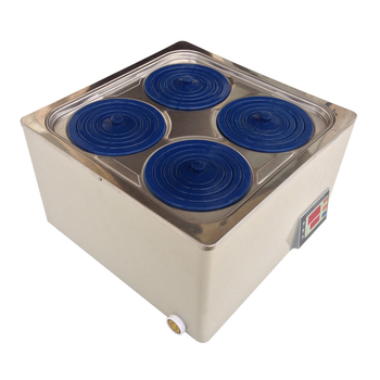 Εργαστηριακή δεξαμενή ύδατος με ψηφιακή οθόνη και σταθερή θερμοκρασία, ανοξείδωτος χάλυβας, διαμόρφωση με 2/4/6/8 οπές, έλεγχος θερμοκρασίας PID, εύρος θερμοκρασίας από τη θερμοκρασία δωματίου έως 99,9°C, μεταβολή ±0,5°C, ομοιομορφία θερμοκρασίας 1°C