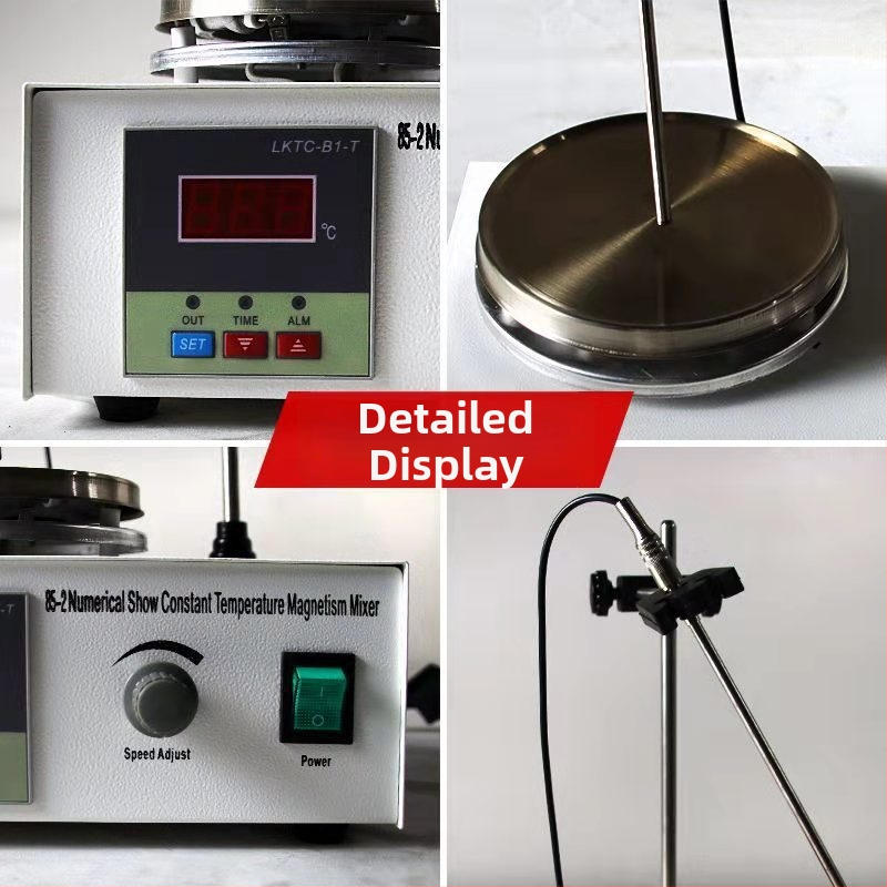 85-2 magnetický miešací prístroj s ohrevom, laboratórny digitálny displej, riadenie teploty
