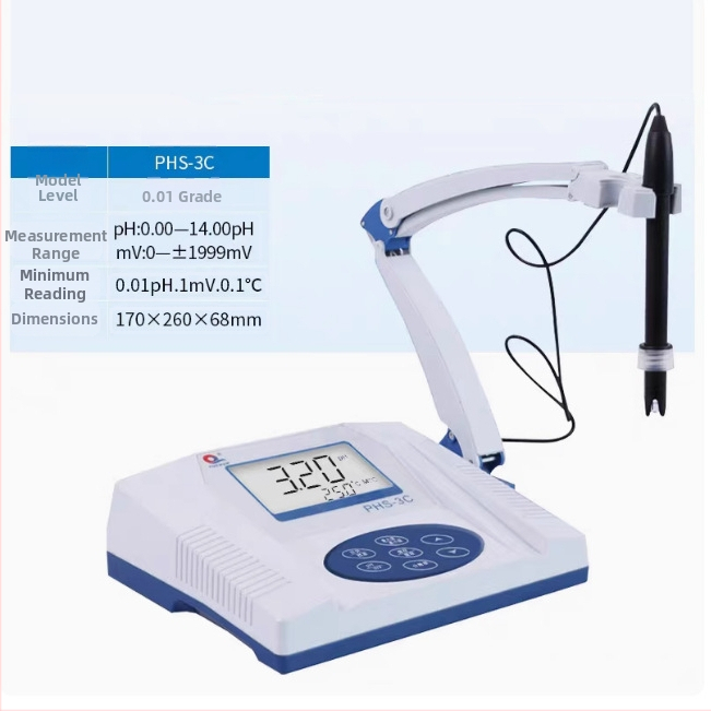 Stolný laboratorný pH meter, model Phs, značka Pu chun, rozsah pH 0.00–14.00, 220V