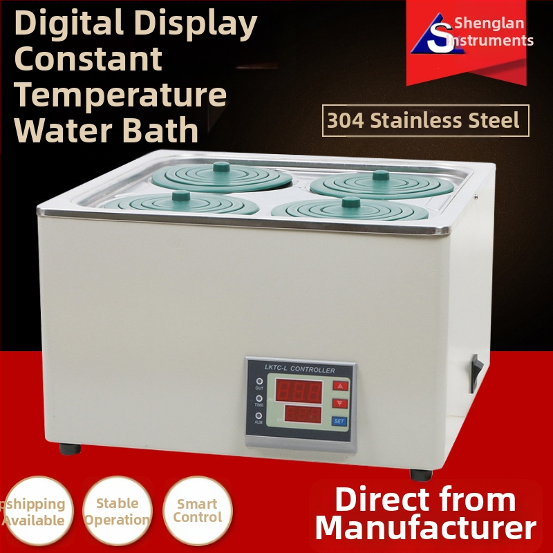 Υδρόλουτρο με έξι οπές και Ψηφιακό έλεγχο θερμοκρασίας, για εργαστήρια, μοντέλα HH-1/HH-2/HH-4/HH-6, ψηφιακή οθόνη, ομοιομορφία 0.5, διακύμανση 1