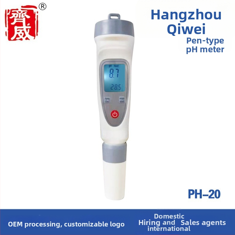 Prenosný pH meter PH-20 s digitálnym displejom, vstavaná kompozitná elektróda, presnosť ±0,1 pH