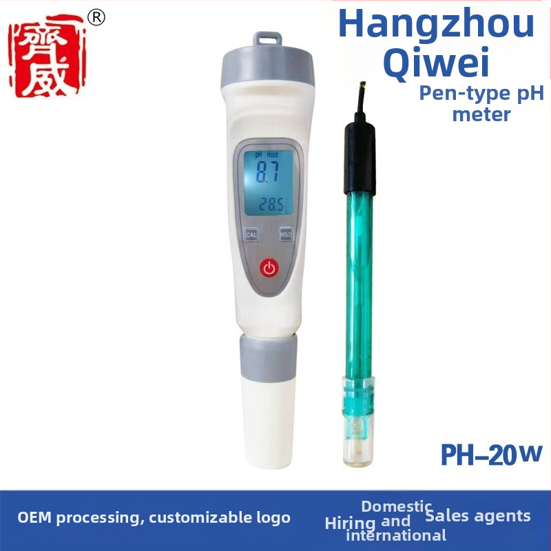 Prenosný pH meter PH-20 s digitálnym displejom, vstavaná kompozitná elektróda, presnosť ±0,1 pH