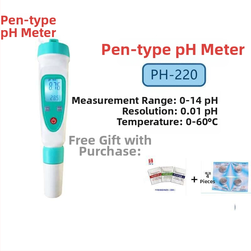Prenosný pH meter PH-20 s digitálnym displejom, vstavaná kompozitná elektróda, presnosť ±0,1 pH