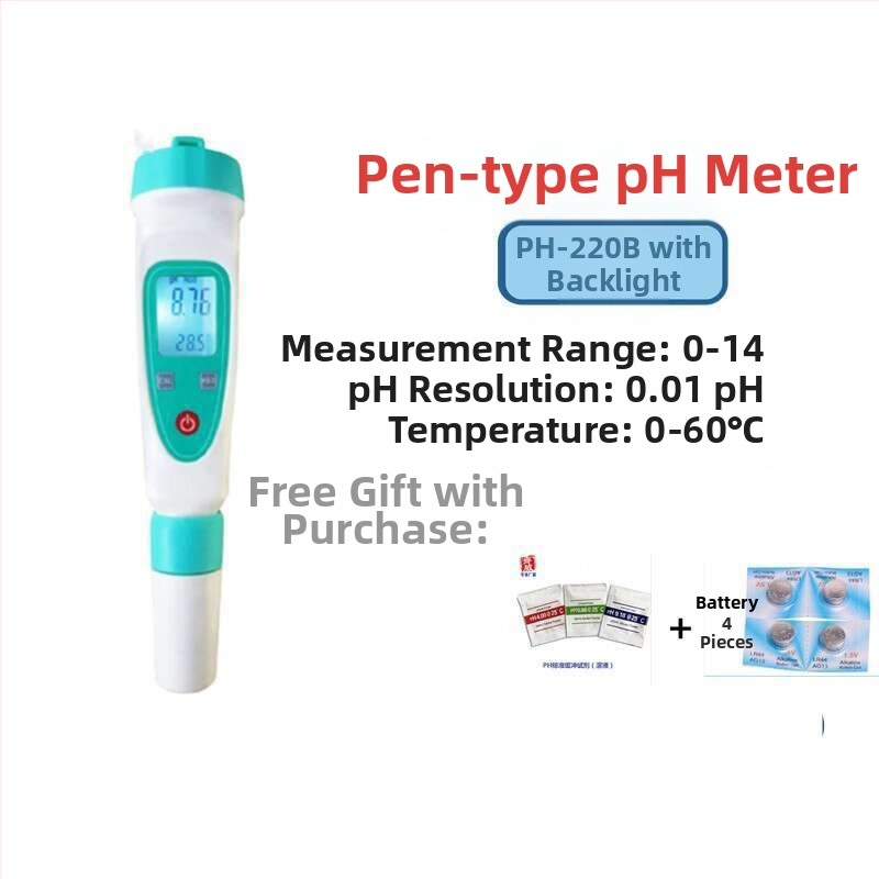 Prenosný pH meter PH-20 s digitálnym displejom, vstavaná kompozitná elektróda, presnosť ±0,1 pH