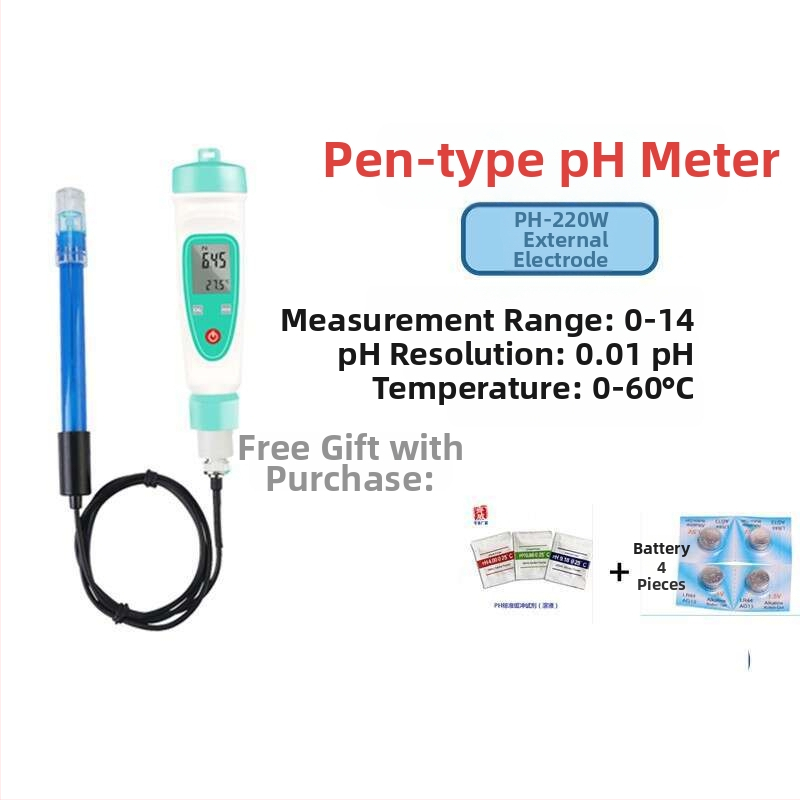 Prenosný pH meter PH-20 s digitálnym displejom, vstavaná kompozitná elektróda, presnosť ±0,1 pH