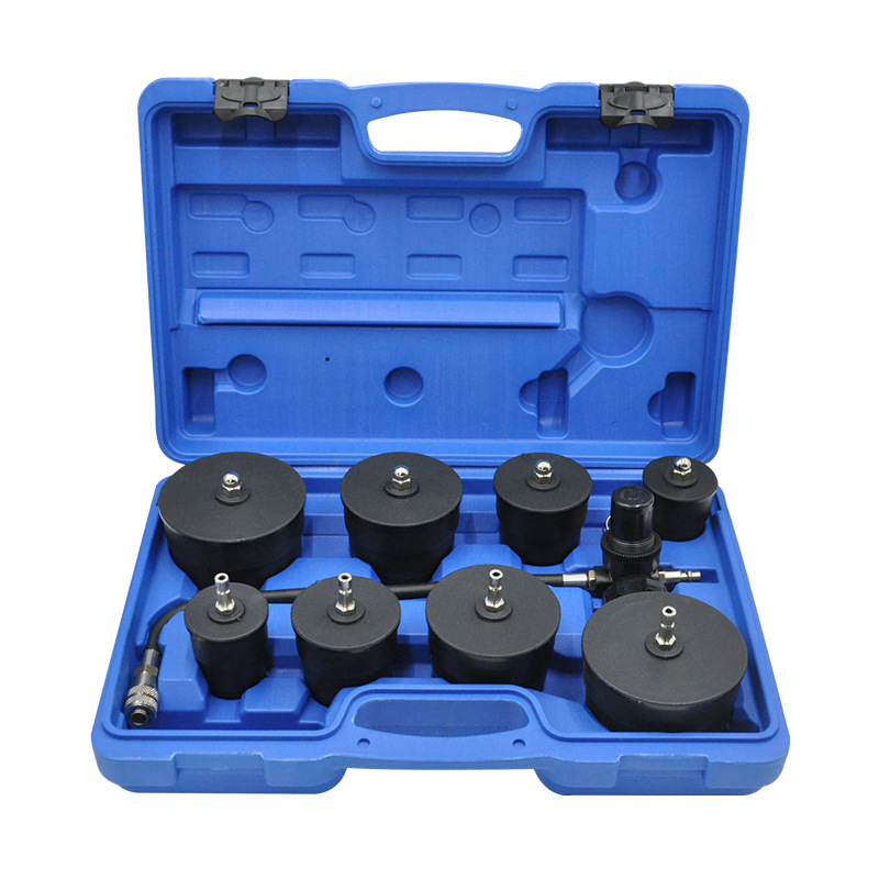 9 darabos készlet: turbófeltöltő rendszer szivárgás-tesztelő és görgő rendszer detektor – műanyag autókarbantartó eszköz