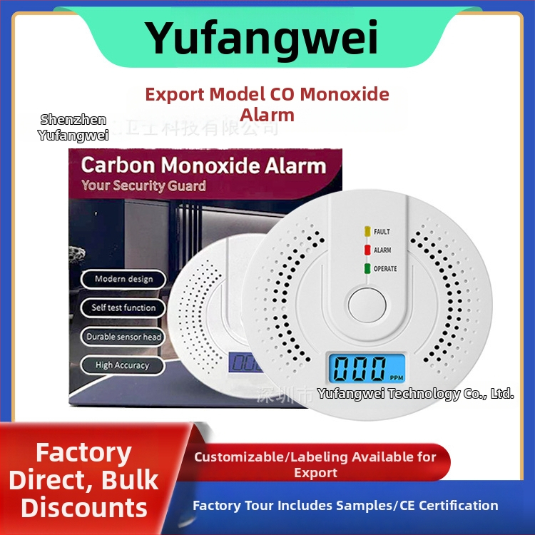 Detektor oxidu uhoľnatého CO605, pevný – rozsah merania 30, presnosť 7%, napájanie: 2 AA batérie