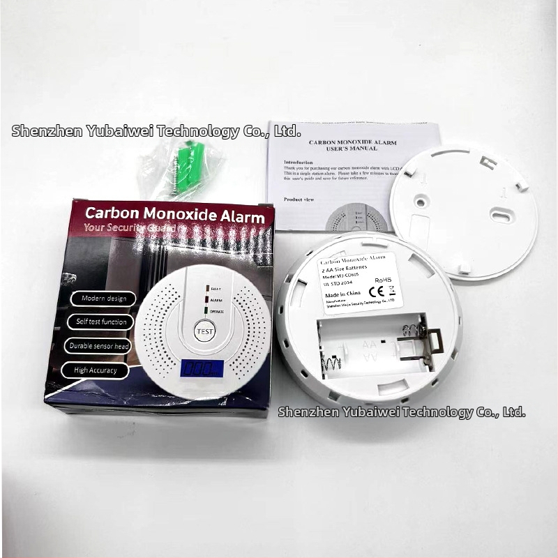 Detektor oxidu uhoľnatého CO605, pevný – rozsah merania 30, presnosť 7%, napájanie: 2 AA batérie