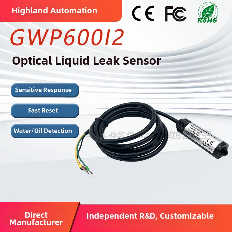 Detector de alarmă pentru nivelul apei, pentru camere tehnice, model GWP600I2, 12-24VDC, detecție de 180°, cablat