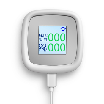 WiFi-s gázriasztó CO és metán detektálással, hordozható, C2 modell, 5V