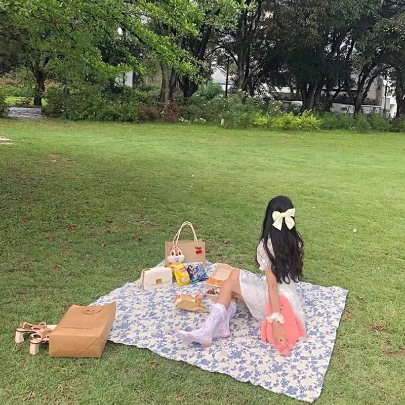 Χαλάκι πικνίκ, αδιάβροχο, 80% πολυεστέρας + 20% βαμβάκι, αδιάβροχος στρώμα PE βαμβάκι, καμβάς εξωτερικά ύφασμα, κατάλληλο για παραλία, πικ νικ και μπάρμπεκιου