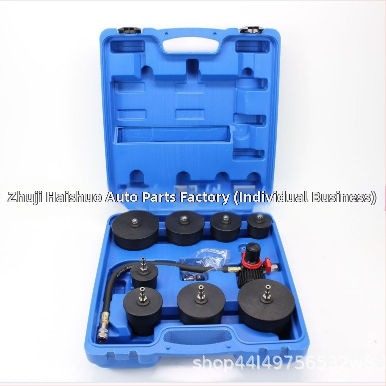 Turbocharger systémový tester netes úniku s detektorom pre ozubenú sústavu z plechu – súprava 9 kusov, zliatinová oceľ, univerzálne použitie