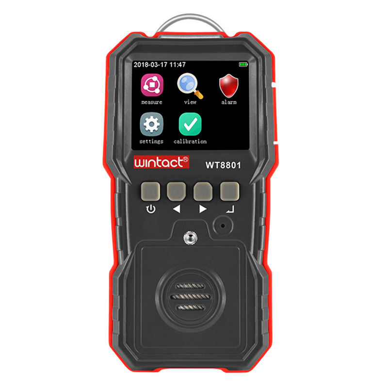 Hordozható gyúlékony gáz detektor WT8801, 0–100% LEL tartomány, pontosság ±5% FS, DC 3.7V 1800mAh akkumulátor