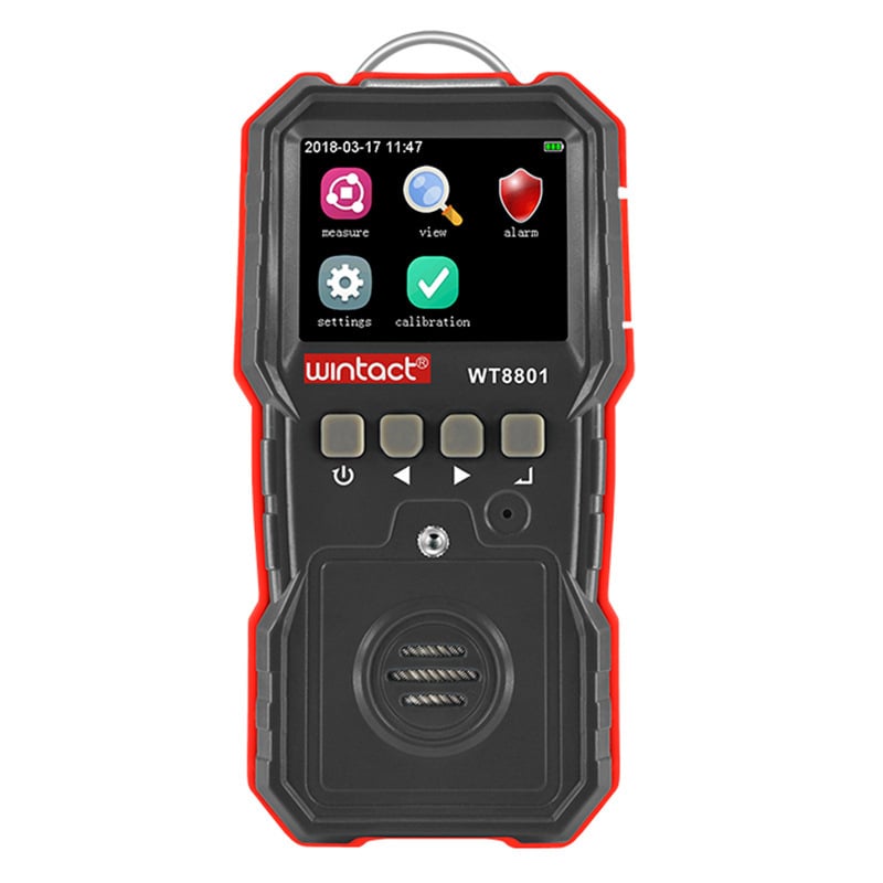 Hordozható gyúlékony gáz detektor WT8801, 0–100% LEL tartomány, pontosság ±5% FS, DC 3.7V 1800mAh akkumulátor