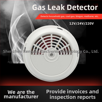 Plynový alarmový detektor, 12V, stropná inštalácia, 360° detekcia, pre plyny, prírodný plyn a LPG, zvukovo-svetelný alarm