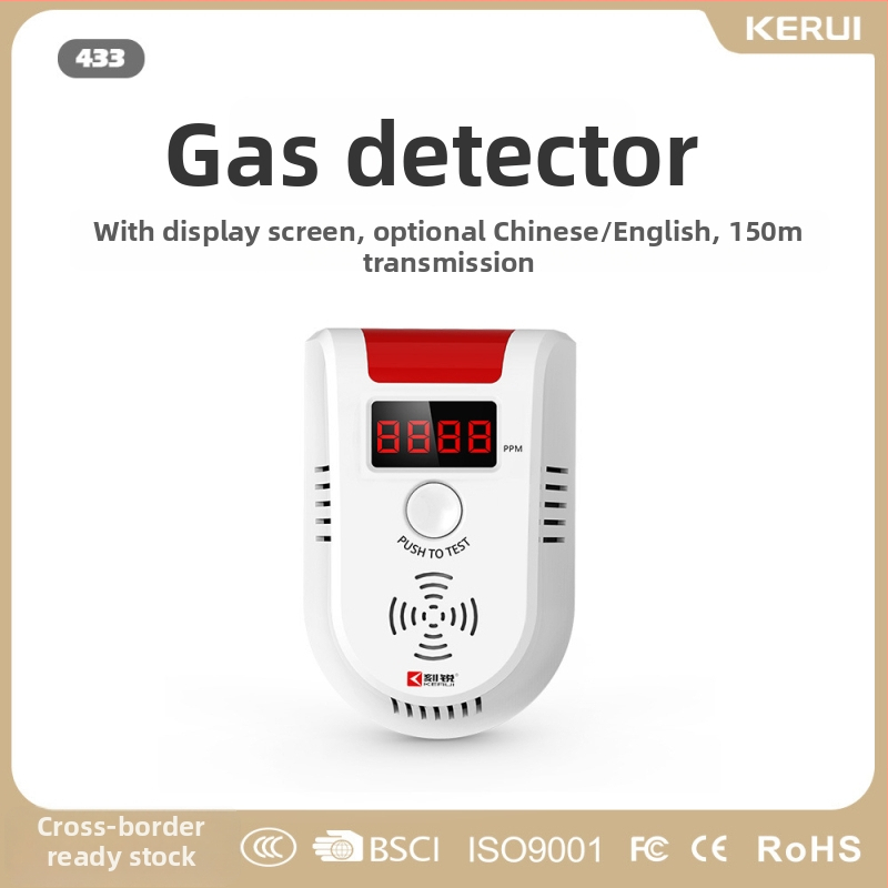 Kerui KR-GD13 detektor horľavého plynu – bezdrôtový 433 MHz, dosah 150 m, model KR-GD13