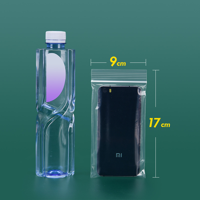 Ziplock vrećice za pakiranje dodataka za mobitel, prozirne, debele, jednokratne, zatvorene; materijal: novi materijal; duljina brtvljenja: 1–1,5 cm; upotreba: pakiranje dodataka za mobitel