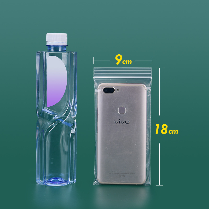 Ziplock vrećice za pakiranje dodataka za mobitel, prozirne, debele, jednokratne, zatvorene; materijal: novi materijal; duljina brtvljenja: 1–1,5 cm; upotreba: pakiranje dodataka za mobitel
