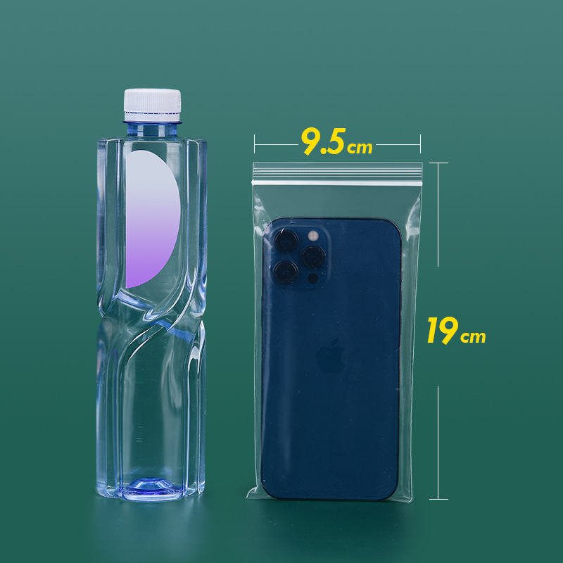 Ziplock vrećice za pakiranje dodataka za mobitel, prozirne, debele, jednokratne, zatvorene; materijal: novi materijal; duljina brtvljenja: 1–1,5 cm; upotreba: pakiranje dodataka za mobitel