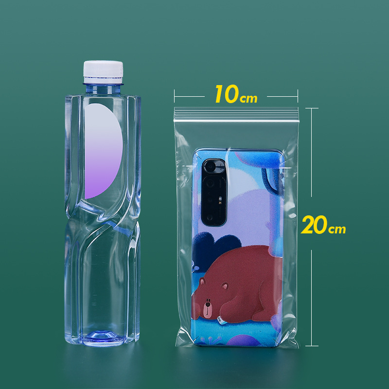Ziplock vrećice za pakiranje dodataka za mobitel, prozirne, debele, jednokratne, zatvorene; materijal: novi materijal; duljina brtvljenja: 1–1,5 cm; upotreba: pakiranje dodataka za mobitel