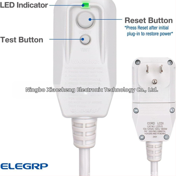 Voolu lekkimise tuvastamise katkestaja kliimaseadmetele, XC, mudel E250451, 110-120V, UL Ameerika standard