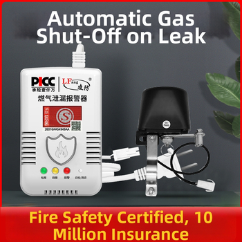 Detektor plynu pre domácnosť – kuchyňa, model G55, nástenná montáž, AC220V napájanie, káblová komunikácia, zvukovo-svetelná signalizácia