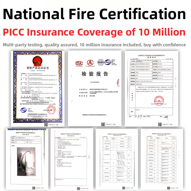 Detektor plynu pre domácnosť – kuchyňa, model G55, nástenná montáž, AC220V napájanie, káblová komunikácia, zvukovo-svetelná signalizácia