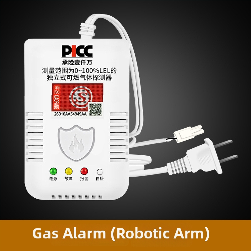 Detektor plynu pre domácnosť – kuchyňa, model G55, nástenná montáž, AC220V napájanie, káblová komunikácia, zvukovo-svetelná signalizácia