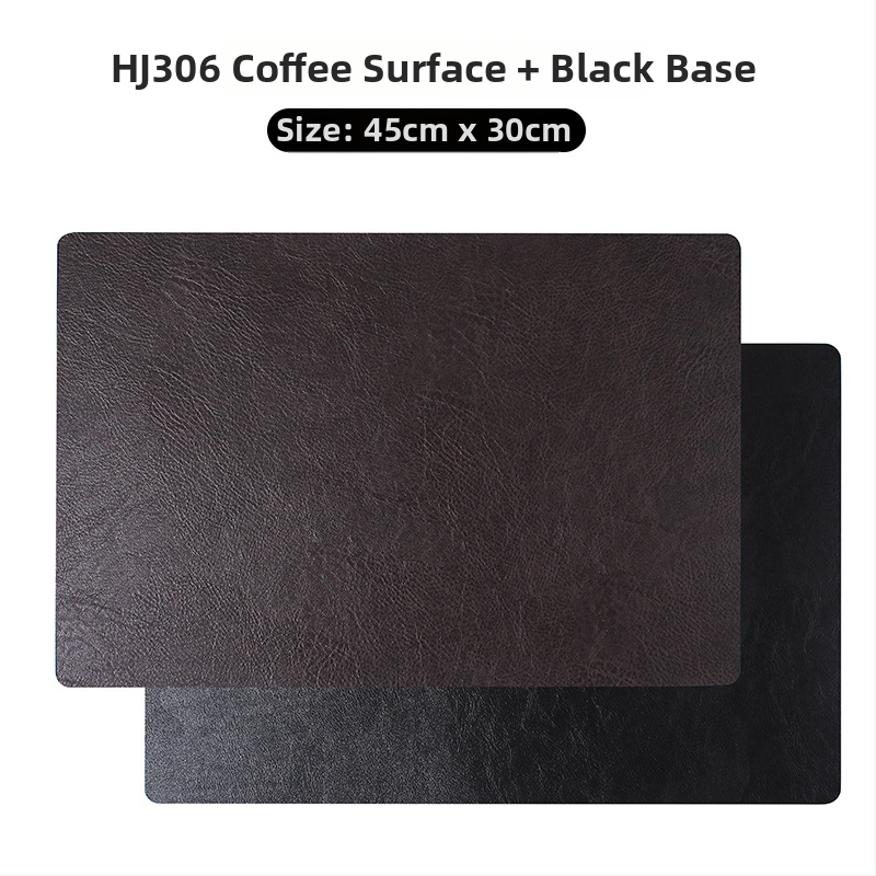 Štvorec kožená podložka pod jedlo v nordickom štýle, retro ľahký luxus, vodotesná a vlhkosťodolná, dvojvrstvová izolácia, na domáce použitie