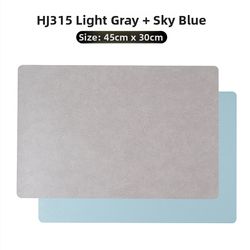 Štvorec kožená podložka pod jedlo v nordickom štýle, retro ľahký luxus, vodotesná a vlhkosťodolná, dvojvrstvová izolácia, na domáce použitie