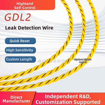GDL2 detektor úrovne vody s alarmom, typ montáže: montážny typ, RS485 poplachové relé, vedená komunikácia, dosah detekcie 500