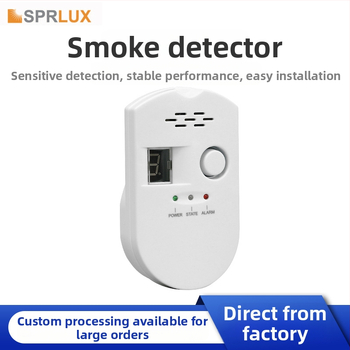 Plynový detektor a poplach pri úniku, priame zapojenie, nástenný montáž (100–240V, 360° detekcia, kuchyňa/jedáleň/domáca prevádzka)